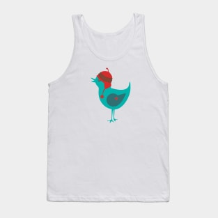 Cute Bird With Hat Tank Top